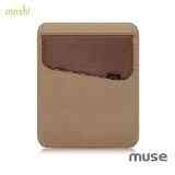 収納ポケット付きマイクロファイバー製iPadケース moshi muse for iPad Sahara beige