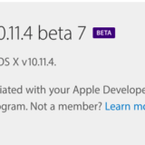 Apple、OS X El Capitan v10.11.4 beta 7［build：15E64a］を開発者に公開！