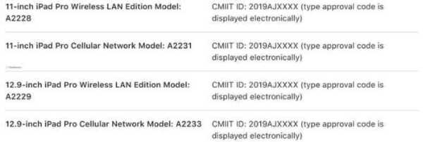 iPadOS 13の中国オンラインマミュアルに4種類の新iPad Proが掲載