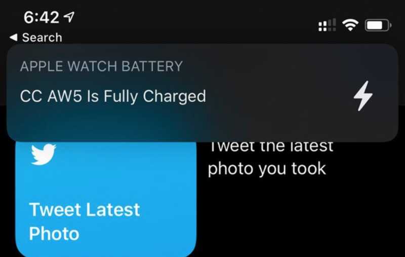 Ios 14 Apple Watchが完全に充電されると Iphoneに通知を送信 噂のappleフリークス