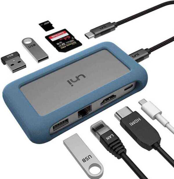 【Amazon タイムセール】モバイル林檎セレクト 「uni USB Type C ハブ [8ポート] USB C ハブ [LAN / 4K HDMI / SD・TFカードリーダー / USB 3.0 USB 2.0 / USB-C 100W急速充電] 」など全10品（2020年8月8日）①