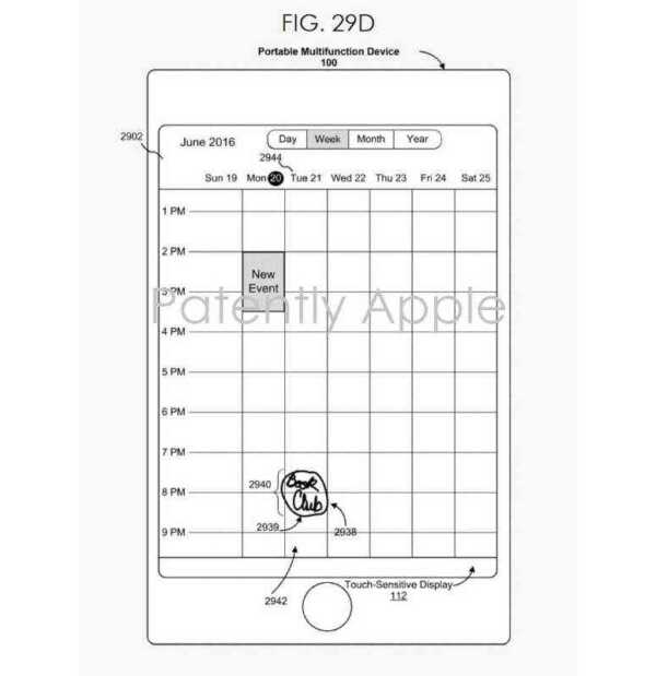 Apple、iPhoneのカレンダーアプリでApple Pencilを使用できる特許を申請