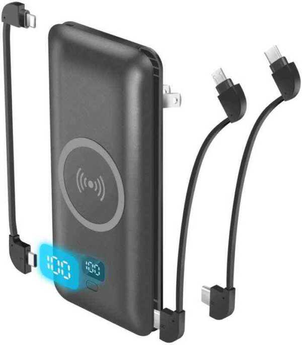 【Amazon タイムセールの人気商品】モバイル林檎セレクト 「【最新LCD搭載＆PD高速充電】モバイルバッテリー ワイヤレス 10000mAh 3ケーブル内蔵 18W急速充電 」など全8品（2020年11月9日）①