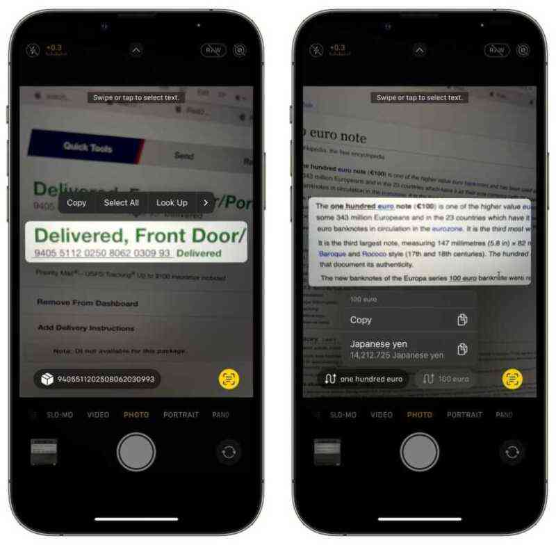 これは便利！ iOS16のカメラアプリ、リアルタイム翻訳が可能