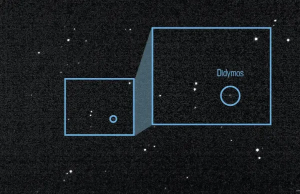 NASAのDART探査機が、小惑星の地球衝突に備え進路を変えるテストを行う小惑星の映像